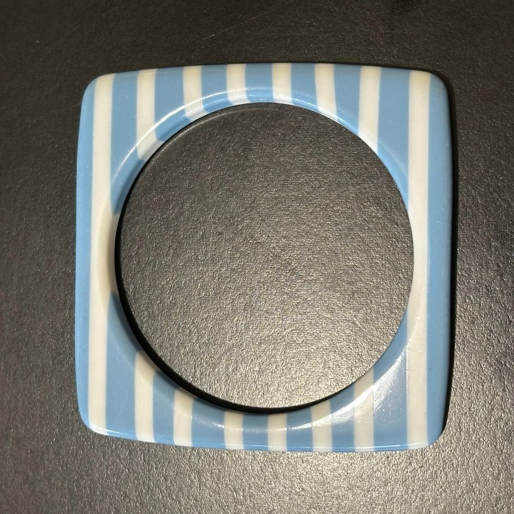 NIB Blue & White Striped Square Bracelet